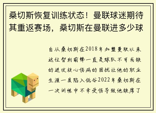 桑切斯恢复训练状态！曼联球迷期待其重返赛场，桑切斯在曼联进多少球